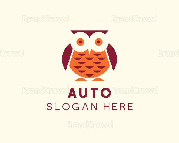 Owl Bird Aviary Logo