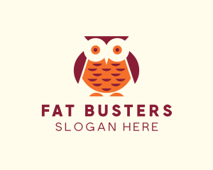 Fat - Owl Bird Aviary logo design