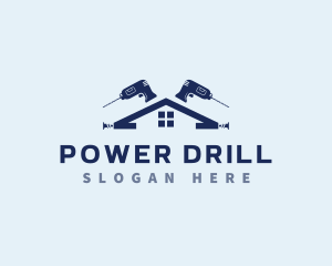 Drill House Construction logo design