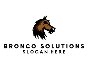 Bronco - Animal Horse Farm logo design