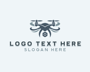 Quadcopter - Camera Drone Photography logo design