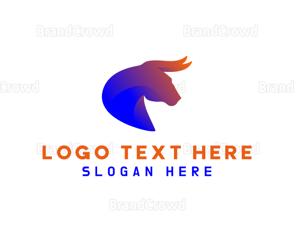 Wildlife Bull Horns Logo