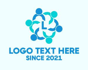 Social Justice - Blue Charity Letter logo design