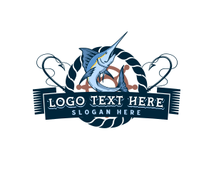 Nautical - Nautical Marlin Fish logo design