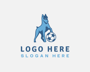 Dog Soccer Ball Logo
