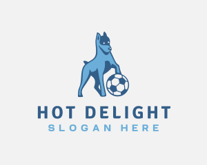 Dog Soccer Ball logo design