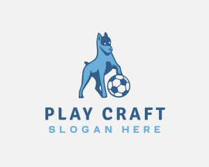 Dog Soccer Ball logo design