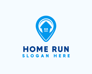 Home Location Pin logo design