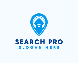 Home Location Pin logo design