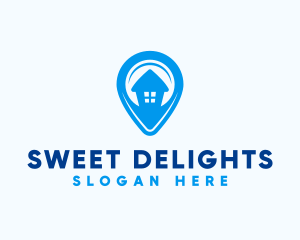 House Cleaning - Home Location Pin logo design