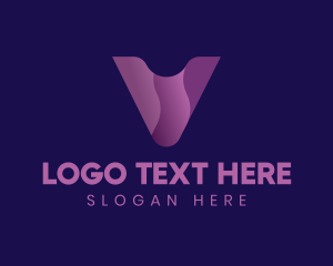 Purple App Letter V Logo