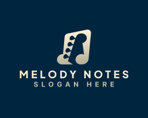 Notes - Music Note Instrument logo design