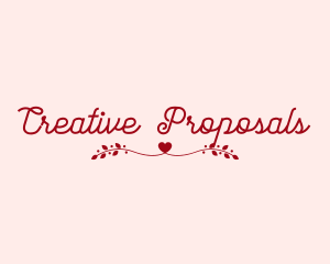 Proposal - Romantic Heart Valentine logo design