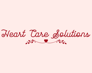 Romantic Heart Valentine logo design