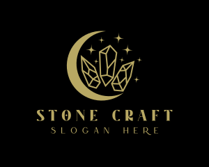 Moon Precious Stone logo design