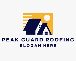 Roofing - House Residential Roofing logo design