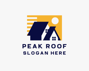 House Residential Roofing  logo design