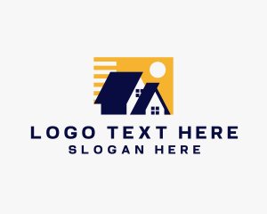 Maintenance - House Residential Roofing logo design