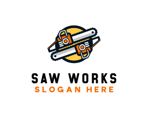 Chainsaw - Chainsaw Logging Lumberjack logo design