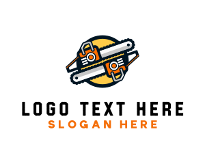 Chainsaw Logging Lumberjack Logo