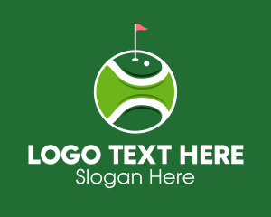 Golf Hole - Tennis Golf Ball logo design