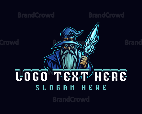 Magician Wizard Staff Logo