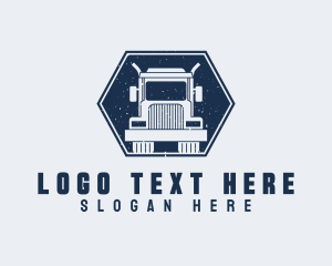 Vehicle - Rustic Hexagon Truck logo design