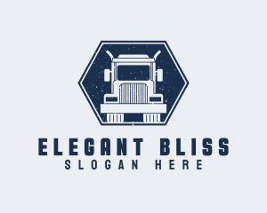 Movers - Rustic Hexagon Truck logo design