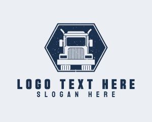 Freight - Rustic Hexagon Truck logo design