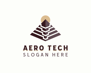 Tech Pyramid Structure logo design