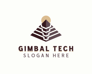 Tech Pyramid Structure logo design