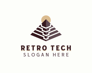 Tech Pyramid Structure logo design