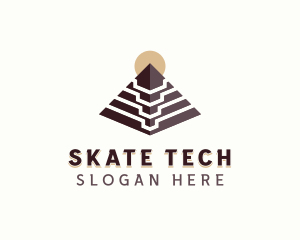 Tech Pyramid Structure logo design