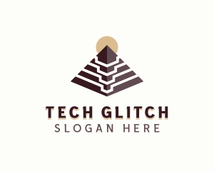 Tech Pyramid Structure logo design