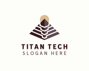 Tech Pyramid Structure logo design