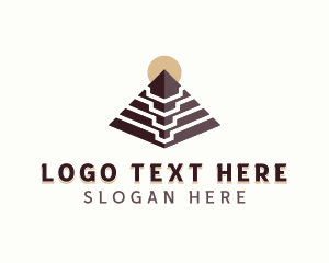 Tech Pyramid Structure logo design