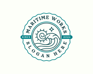 Ocean Tidal Wave logo design