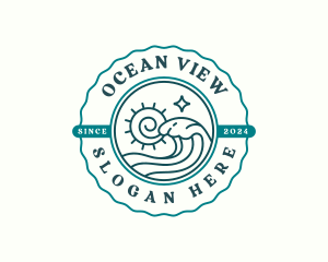 Ocean Tidal Wave logo design