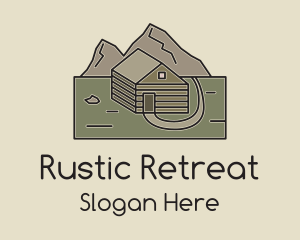 Cabin - Remote Mountain Cabin logo design