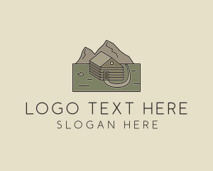 Tent - Outdoor Mountain Cabin logo design