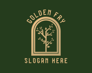 Golden Tree Leaves logo design