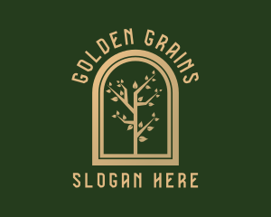 Golden Tree Leaves logo design