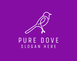 Sparrow Bird Line Art logo design