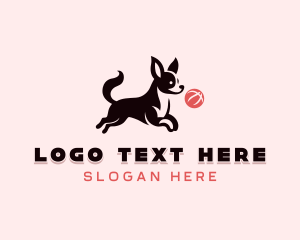 Dog Trainer - Chihuahua Dog Ball logo design