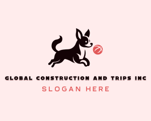 Chihuahua Dog Ball Logo