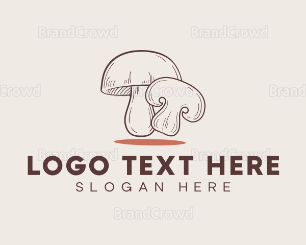 Healthy Food Mushroom Logo