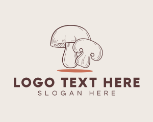 Healthy Food Mushroom Logo