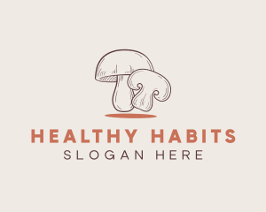 Dietitian - Healthy Food Mushroom logo design