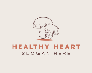 Healthy Food Mushroom logo design