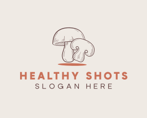 Healthy Food Mushroom logo design